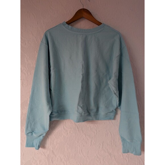 Unwind By League Sweater Turquoise Schweitzer Mountain Relax Fit Cozy XL - Picture 2 of 9